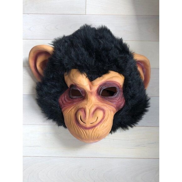 Halloween Furry Monkey Face Mask Adult OS - Picture 1 of 3